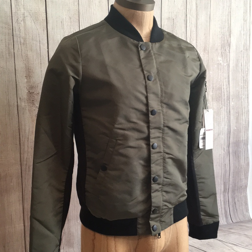 Hudson men's olive bomber jacket